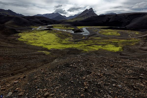 Iceland typical natural and wild outdoor view
